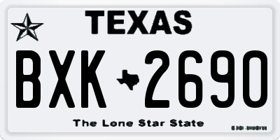 TX license plate BXK2690