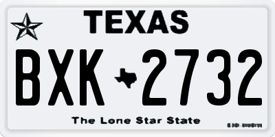TX license plate BXK2732