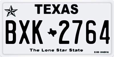 TX license plate BXK2764
