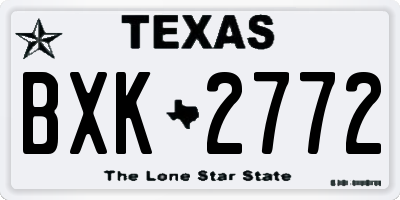 TX license plate BXK2772