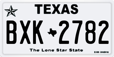 TX license plate BXK2782