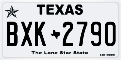 TX license plate BXK2790