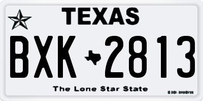 TX license plate BXK2813