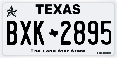 TX license plate BXK2895