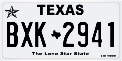 TX license plate BXK2941