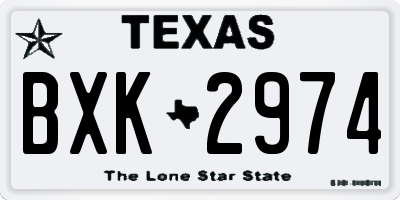 TX license plate BXK2974