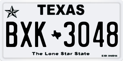 TX license plate BXK3048