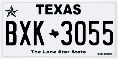 TX license plate BXK3055