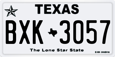 TX license plate BXK3057
