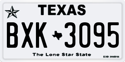 TX license plate BXK3095