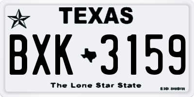TX license plate BXK3159