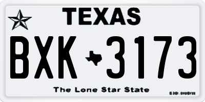 TX license plate BXK3173
