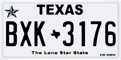 TX license plate BXK3176
