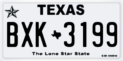 TX license plate BXK3199