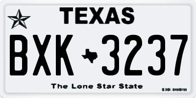 TX license plate BXK3237