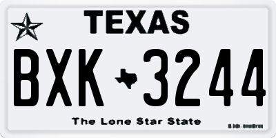 TX license plate BXK3244