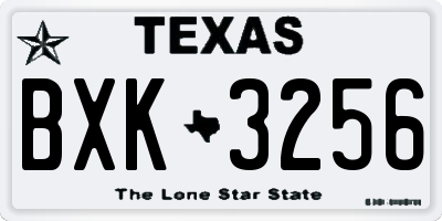 TX license plate BXK3256