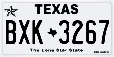 TX license plate BXK3267