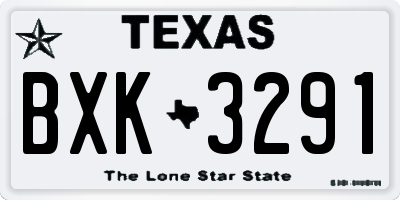 TX license plate BXK3291