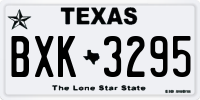 TX license plate BXK3295