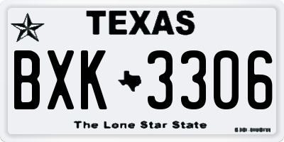 TX license plate BXK3306