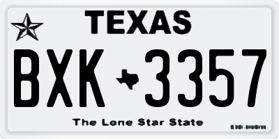 TX license plate BXK3357