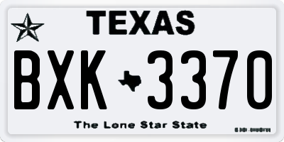 TX license plate BXK3370