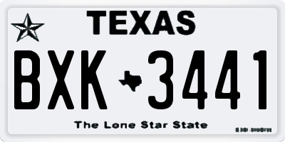 TX license plate BXK3441