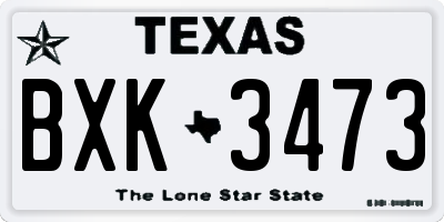 TX license plate BXK3473