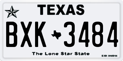 TX license plate BXK3484