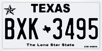 TX license plate BXK3495