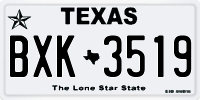TX license plate BXK3519
