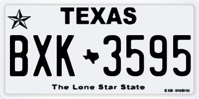 TX license plate BXK3595