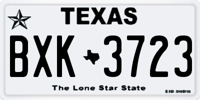 TX license plate BXK3723