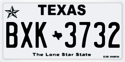 TX license plate BXK3732
