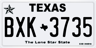 TX license plate BXK3735