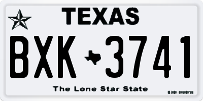 TX license plate BXK3741