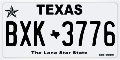 TX license plate BXK3776