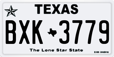 TX license plate BXK3779