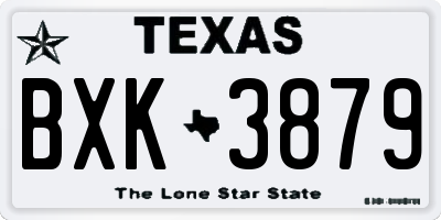 TX license plate BXK3879