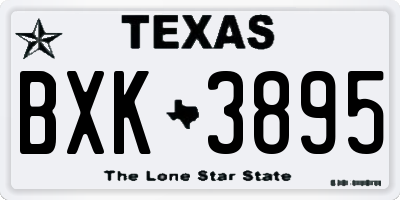 TX license plate BXK3895