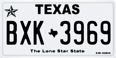 TX license plate BXK3969