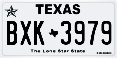 TX license plate BXK3979