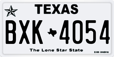 TX license plate BXK4054