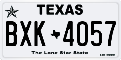 TX license plate BXK4057