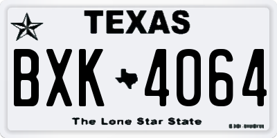TX license plate BXK4064