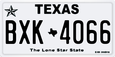 TX license plate BXK4066