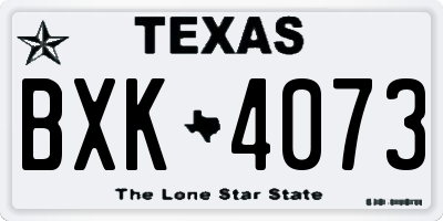 TX license plate BXK4073