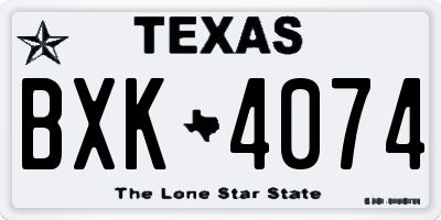 TX license plate BXK4074