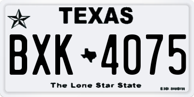 TX license plate BXK4075